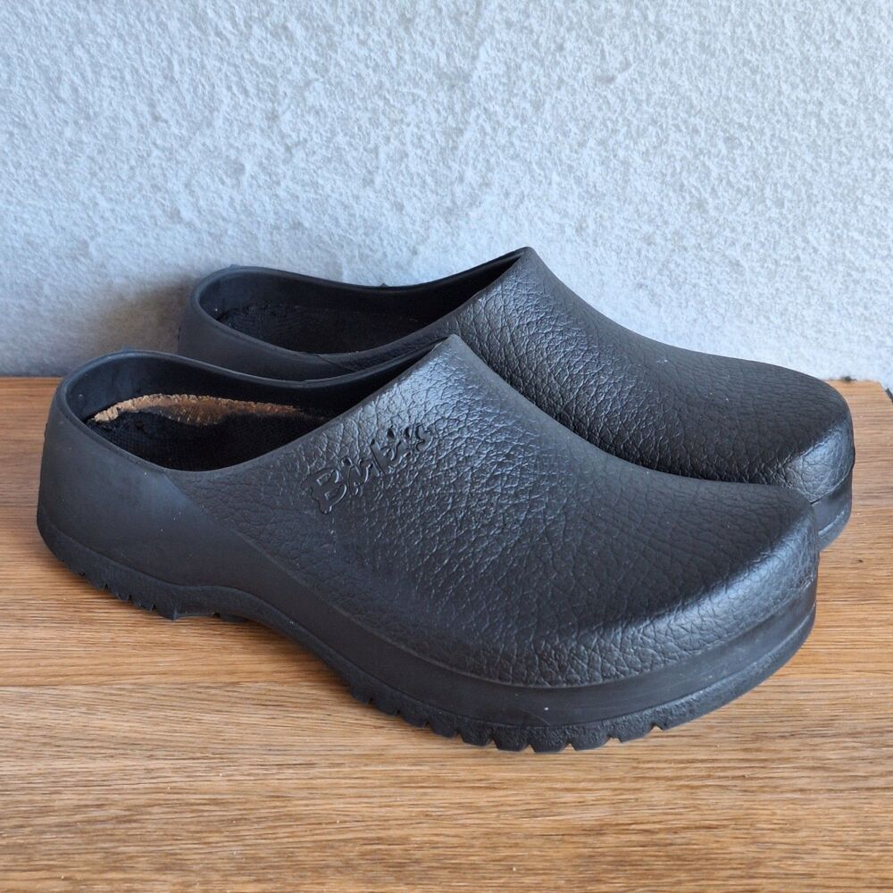 Birkenstock Profi Birki Clog Black Polyurethane Unisex EU 40 Men’s 7 Women’s 9